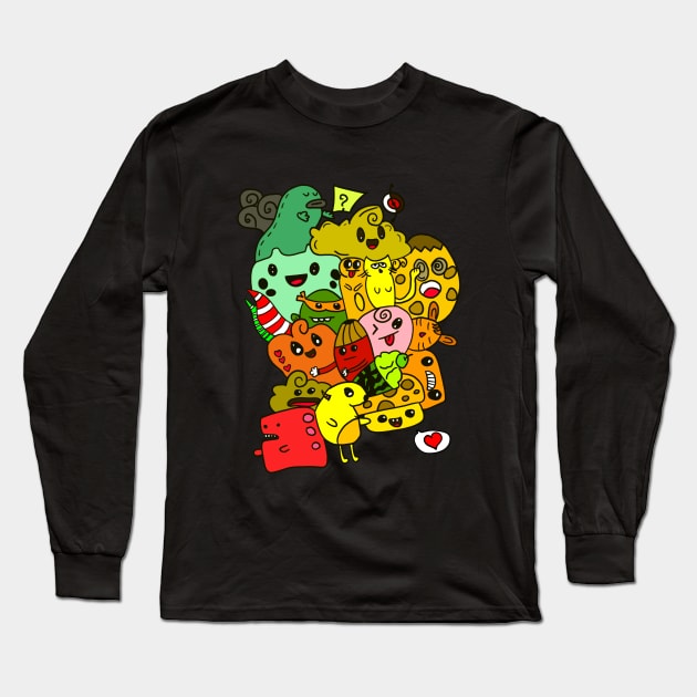 Monster doodle Long Sleeve T-Shirt by tailermade